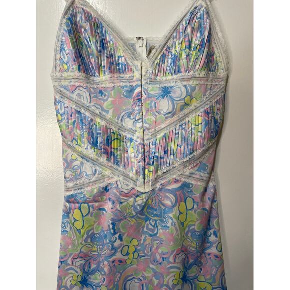 For Love & Lemons Midsummer Floral Slip Dress Size Large NWT Romantic Corset - Picture 7 of 15